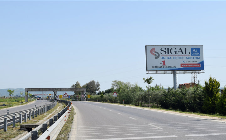 Ground Billboard Aksi Lushnje-fier Prane Hotel Grand, Lushnje, Albania