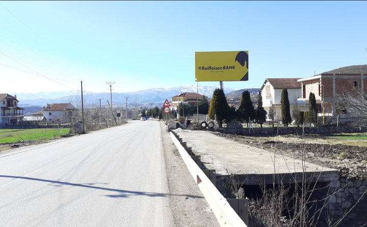 Ground Billboard Aksi Elbasan-korce,prrenjas Rajce Prane Lavazhit, Tirana, Albania