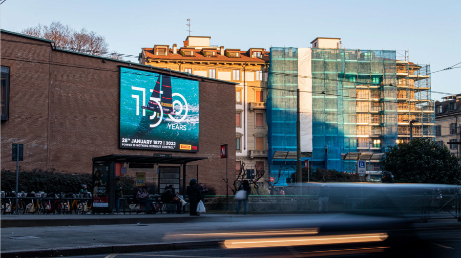 Piccolo Teatro Strehler LED billboard — main view