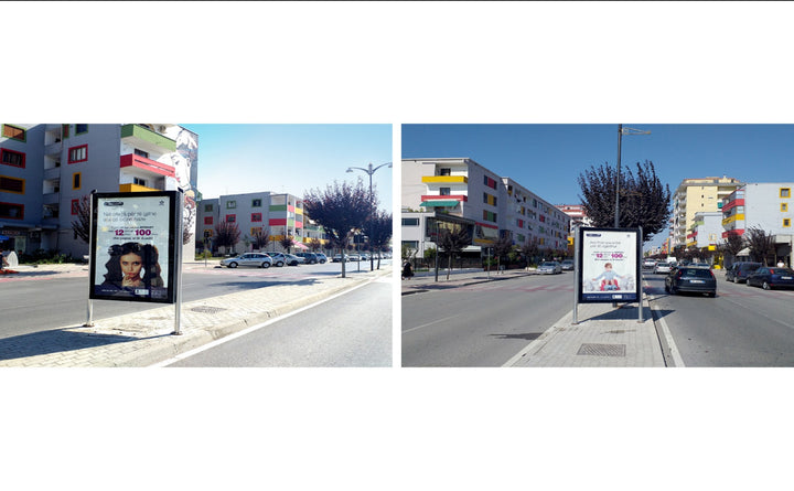City Light, 2 faces Trotuari Mesi, Fier, Albania