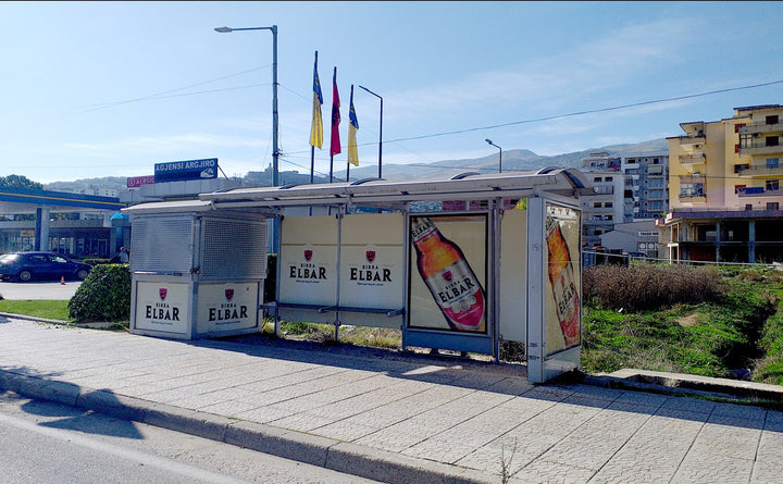 Kiosk Panel Hyrje Rotondo Stacioni Autobuzave & Furgonave, Gjirokaster, Albania