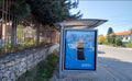 Bus Shelter Panel Sigurimet Shoqerore, Korce, Albania