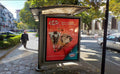 Bus Shelter Panel Ne Krah Te Bankes Kombetare Tregtare, Korce, Albania