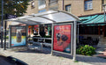 Bus Shelter Panel Te Foto Klidi, Korce, Albania