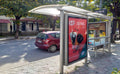 Bus Shelter Panel Te Foto Klidi, Korce, Albania