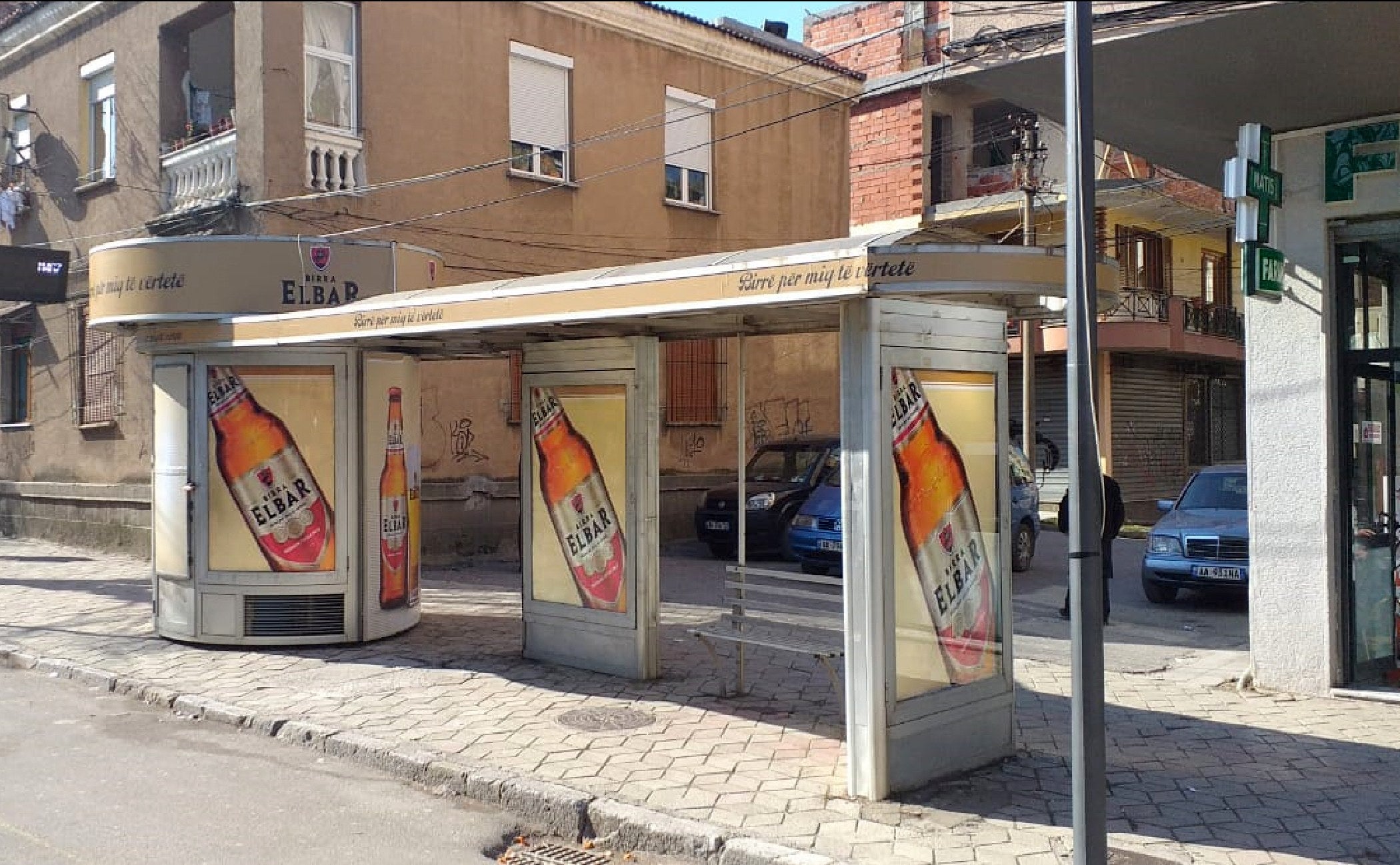 Kiosk Panel Lendina E Loteve Prane Stadiumit Skenderbeu, Korce, Albania