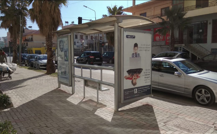 Bus Shelter Panel Kryqezimi I Spitalit, Lushnje, Albania