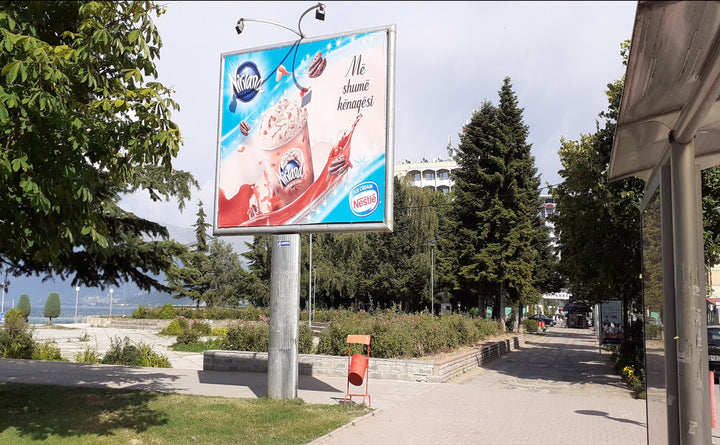 Billboard Perballe Bashkise, Pogradec, Albania