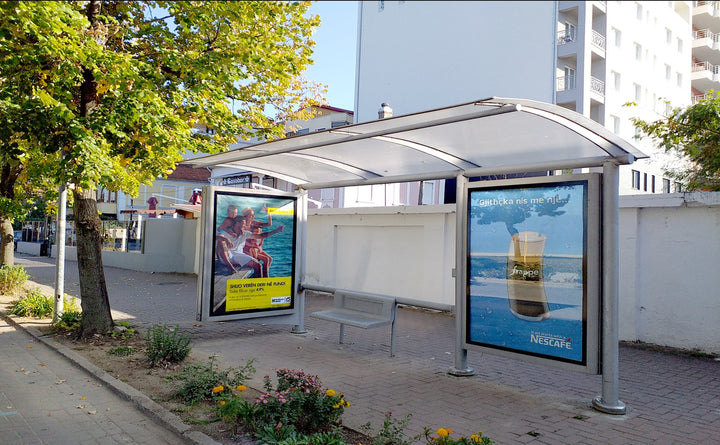 Bus Shelter Panel Shetitore Para Drejtorise Se Policise, Pogradec, Albania