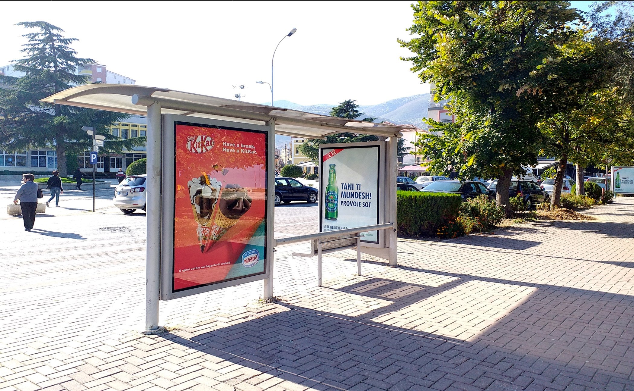 Bus Shelter Panel Perballe Bashkise, Pogradec, Albania