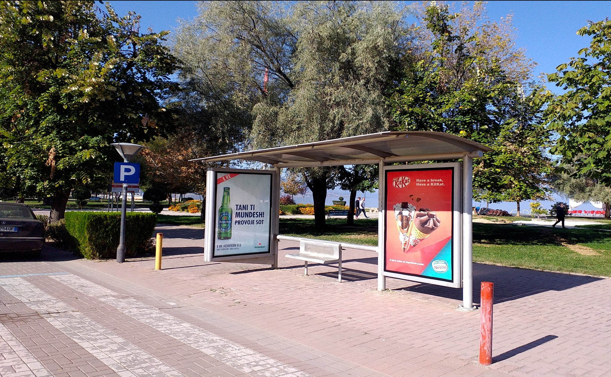 Bus Shelter Panel Perballe Bashkise, Pogradec, Albania
