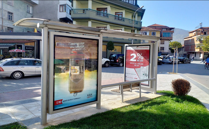 Bus Shelter Panel Perpara Kishes Se Re, Pogradec, Albania