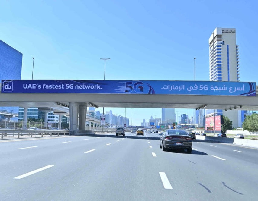 OOH placement at SZR Bridge Banner - Internet City, Dubai