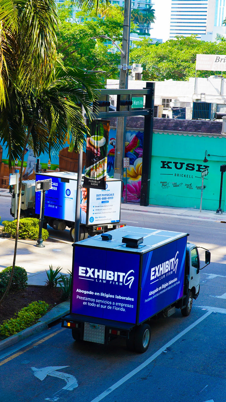 Mobile Digital Billboard Truck, 5-Minute Per Hour Rotation, Miami