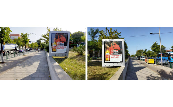 City Light, 2 faces Rr.llazi Miho Semafori Perballe Alpha Bank, Tirana, Albania