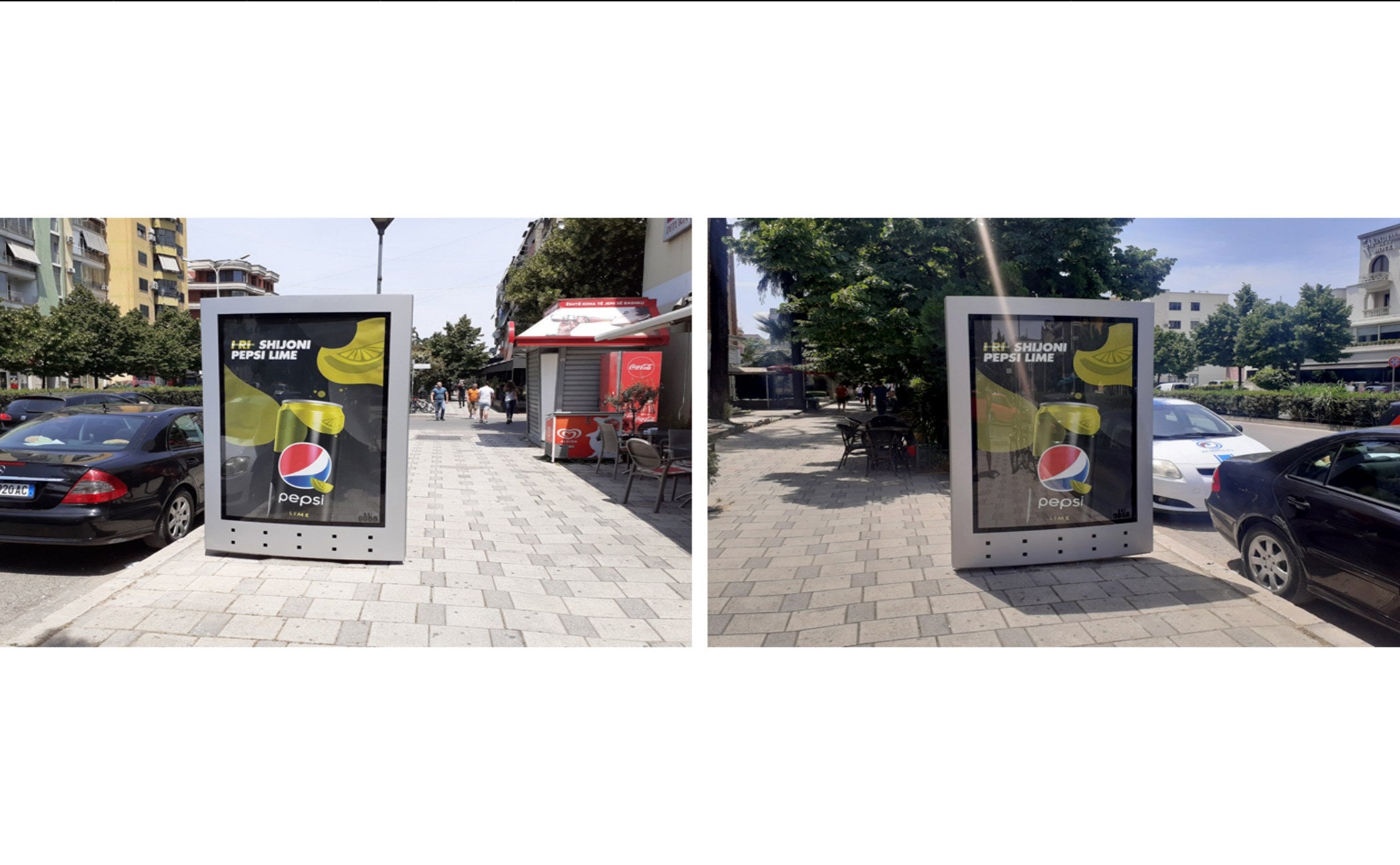 City Light, 2 faces Rr.muhamet Gjollesha Kryq Me Rr. Frederik Shiroka, Tirana, Albania