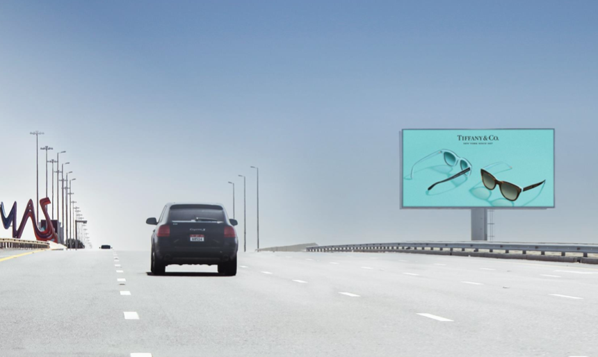 Advertise on YAS Saadiyat highway LED Unipole
