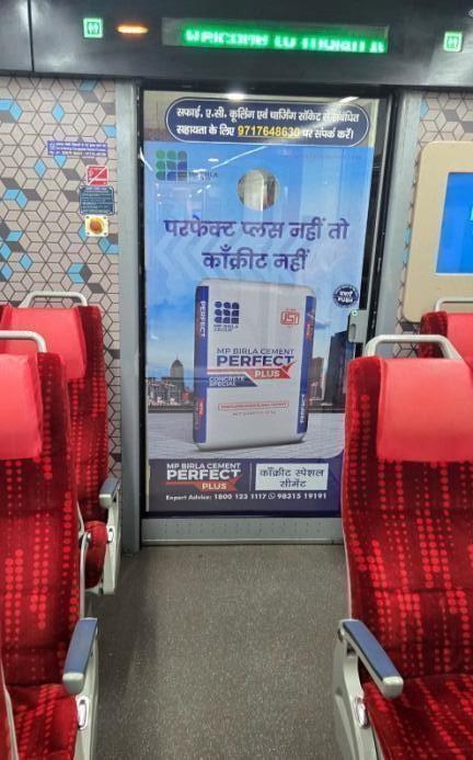 Delhi to Katra Vande Bharat Express, Onboard Door Branding