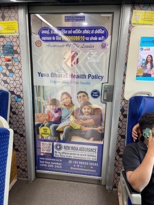 Delhi to Firozpur Vande Bharat Express, Onboard Door Branding