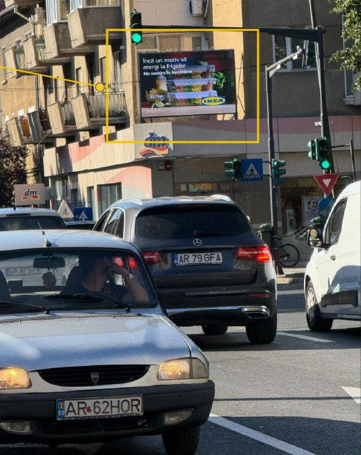 Arad Bulevardul Revolutiei Digital LED Billboard, Romania
