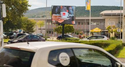 Digital Billboard, Ban Josip Jelacic Square, Capljina, Bosnia and Herzegovina