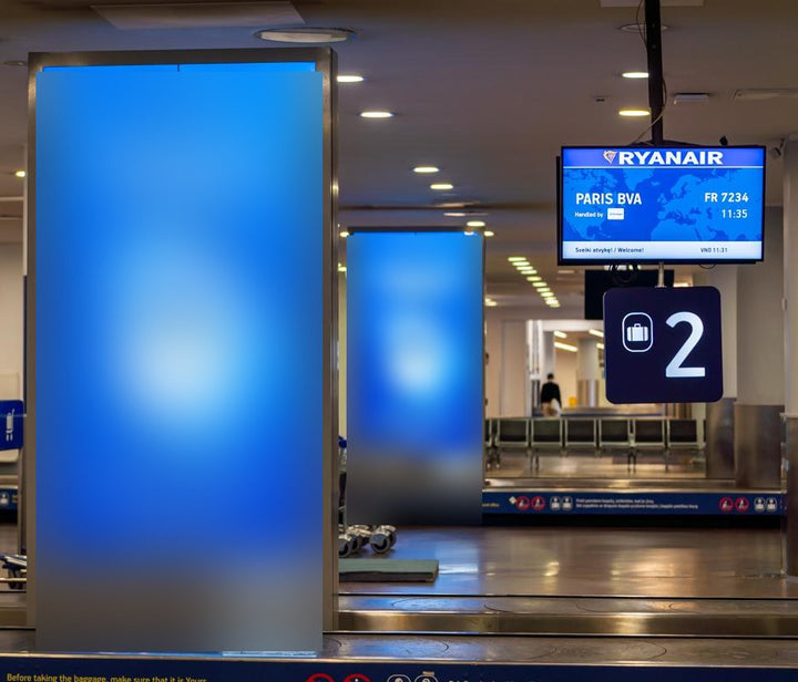 Baggage Belt Screen Set (4 Screens), Belts 2 and 3, Vilnius Airport