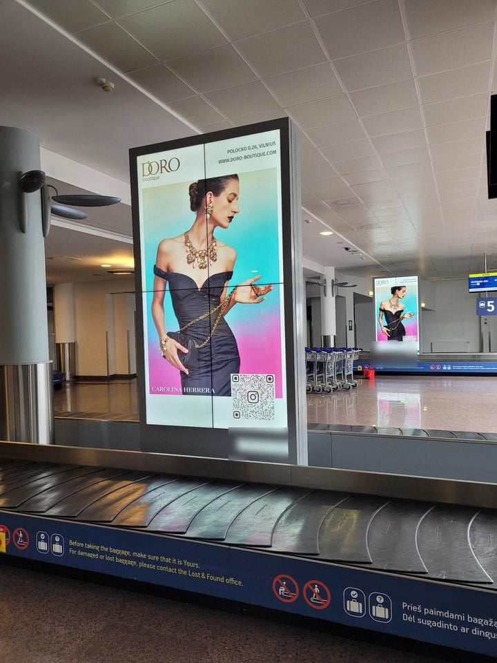 Baggage Belt Screen Set (4 Screens), Belts 4 and 5, Vilnius Airport
