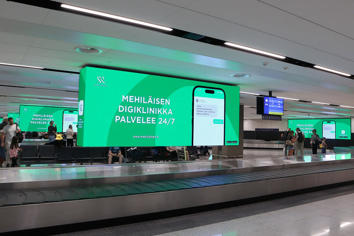 Baggage Claim Hall Digital Screens (25 Screens), Helsinki Airport