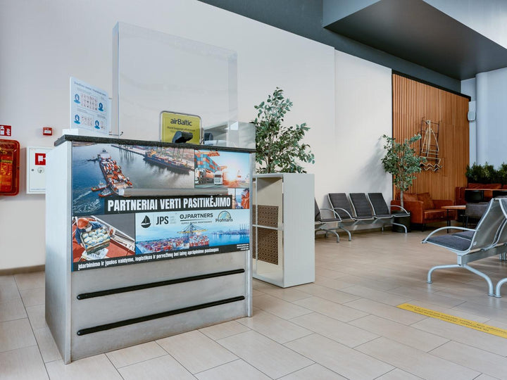 Boarding Desk Stickers (3), Departure Halls, Palanga Airport