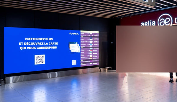 Bon Voyage Fresque Digitale XXL Screen (9.4 m²), Lyon Saint-Exupéry Airport Departures, Lyon