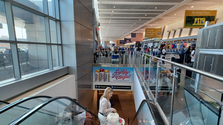 Overhead Escalator Banner Package (5230, 5232), Boston Logan Airport Terminal A, Boston