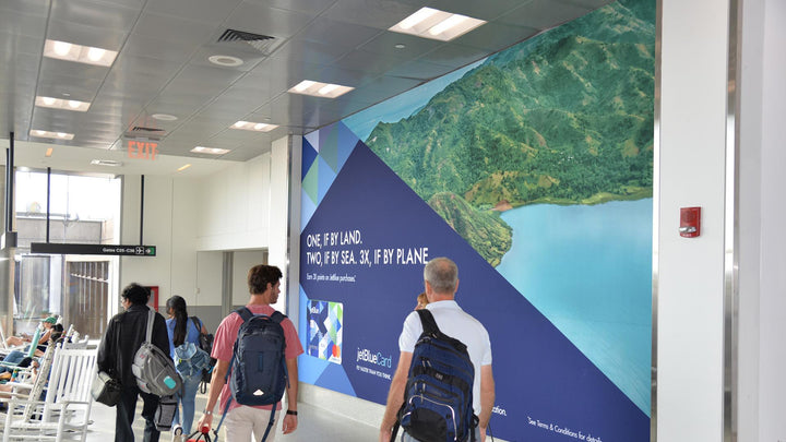 Post Security Banner Domination (7234, 7236), Boston Logan Airport Terminal C, Boston