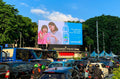 Bundaran HI digital led screen, Central Jakarta, Indonesia