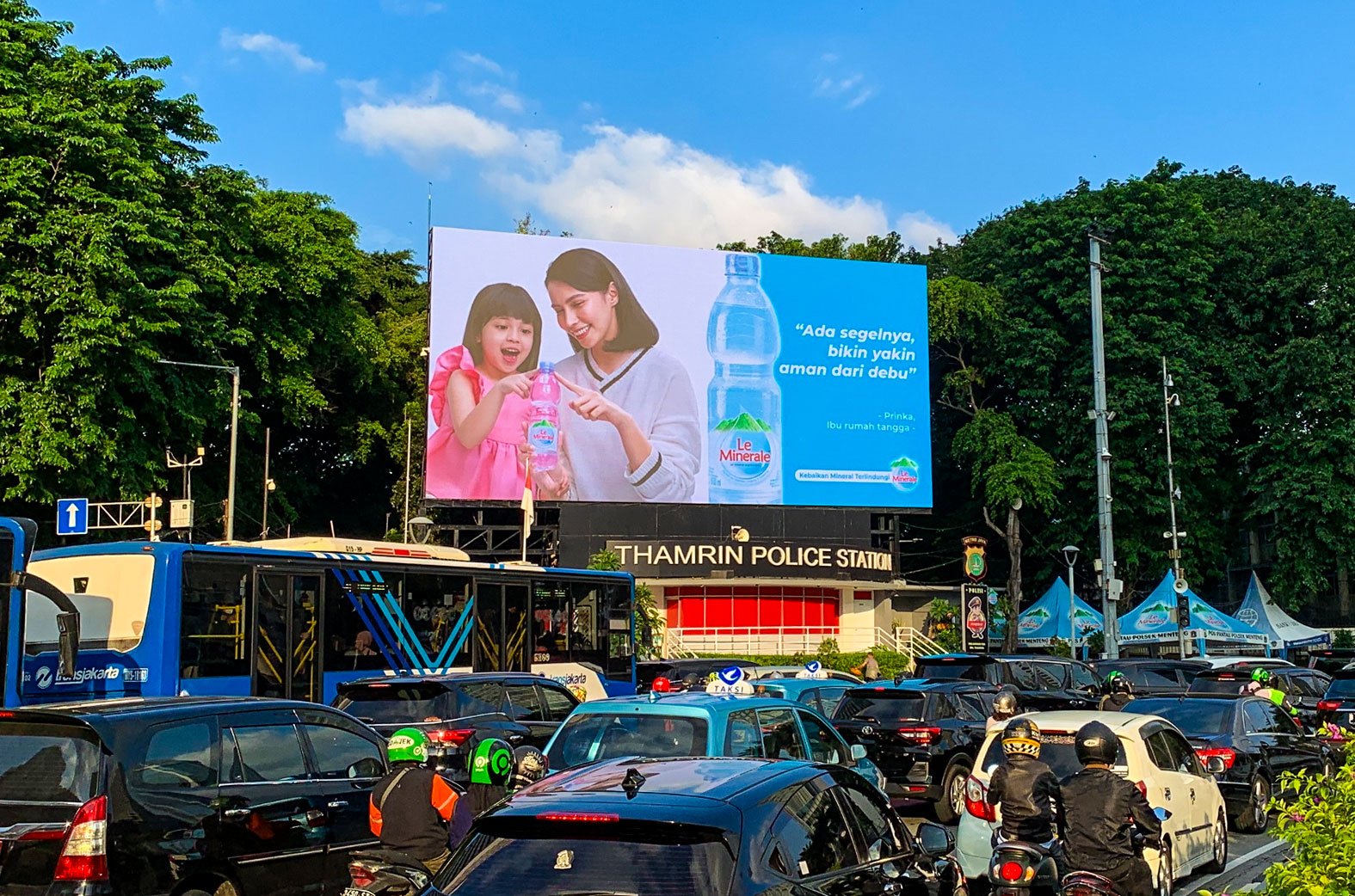 Bundaran HI digital led screen, Central Jakarta, Indonesia