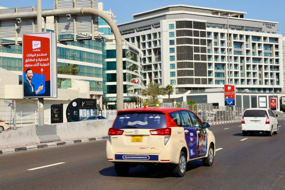 Casablanca Street Lamppost Advertising, Dubai advertising site