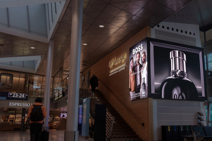 Corner LED Screens (2 Screens), Schengen Shopping Area, Helsinki Airport