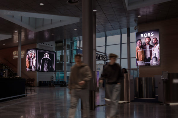 Corner LED Screens (2 Screens), Schengen Shopping Area, Helsinki Airport — image 2