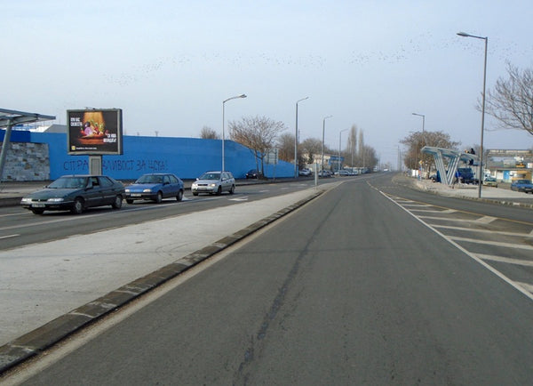 PIZA 4x3 Billboard, Industrialna Str. / Sportna Str. - next to Chernomorets, Burgas, Bulgaria — image 2