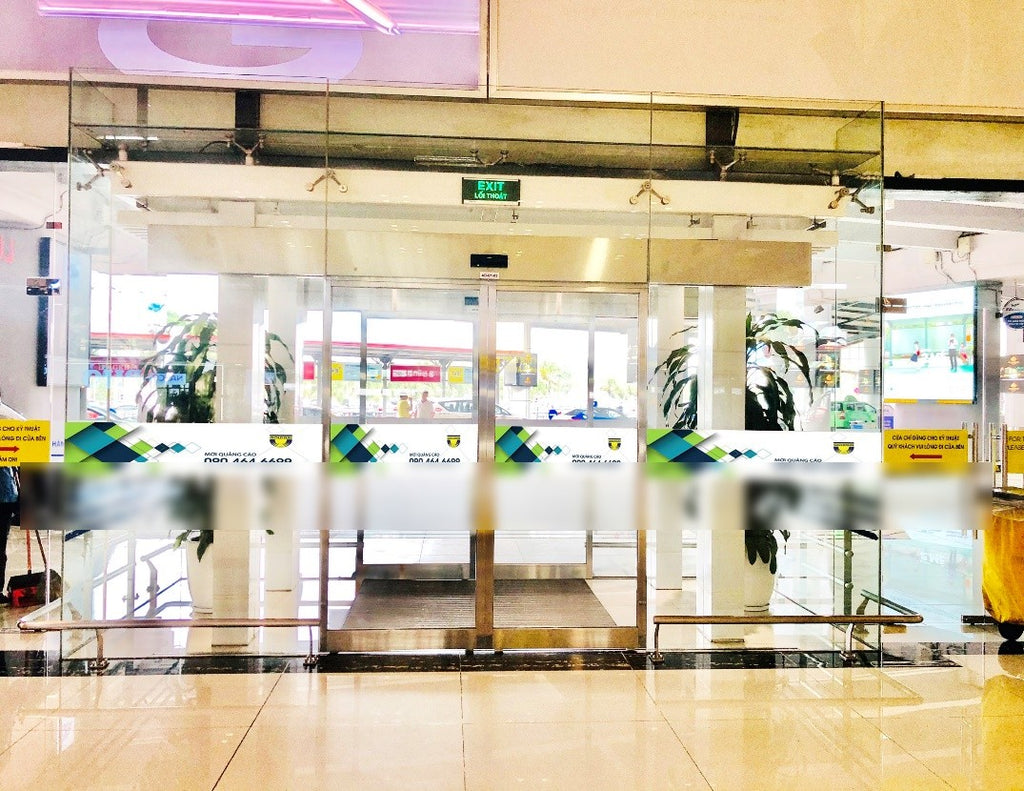 Decal, System: decal glass decal level 2 departures, terminal T1, Hanoi