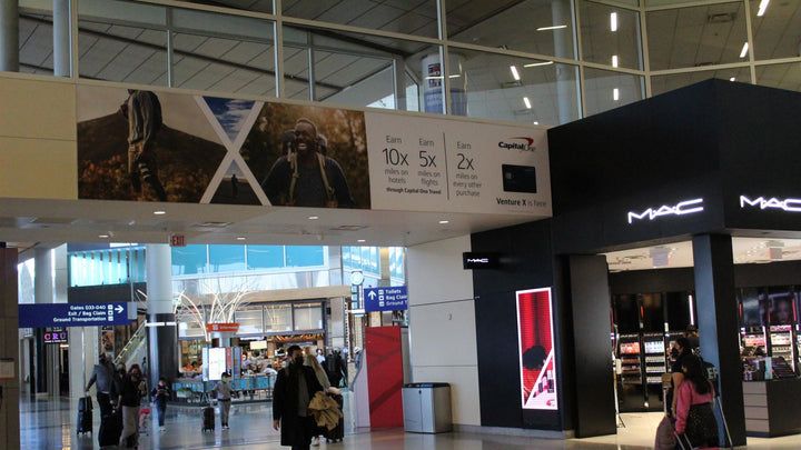Overhead Soffit Banner (4724), DFW Airport Terminal D, Dallas