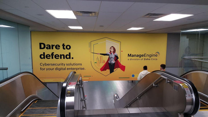 Overhead Escalator Banner (5752), DFW Airport Terminal E, Dallas