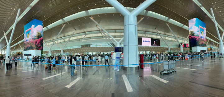 Digital Screen, Media tower wing B area checkin departures level 3, terminal T3, airport TSN, Ho Chi Minh City