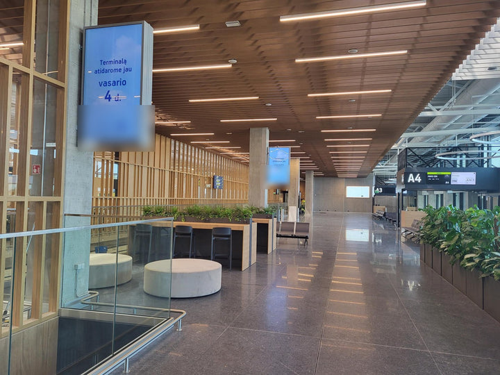 Digital Screen Set (4 Screens), Gates A3 and A4, Vilnius Airport