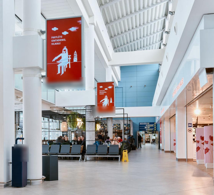 Digital Screen Set (4 Screens), Gates A4, A5 and A6, Vilnius Airport