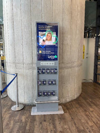 Digital Screens with Flyer Racks (5), Terminal-wide, Kaunas Airport