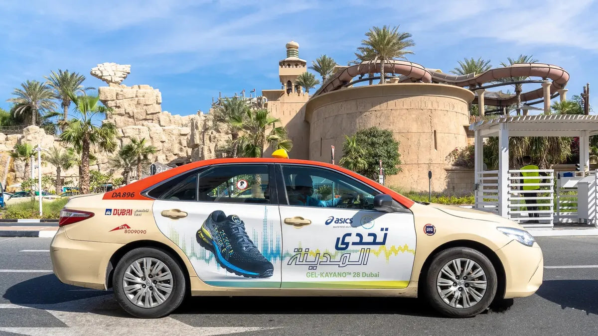 Taxi wrap Advertising Dubai