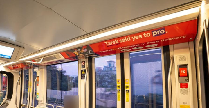 Dubai Tram Advertising, Full Interior Takeover, Dubai