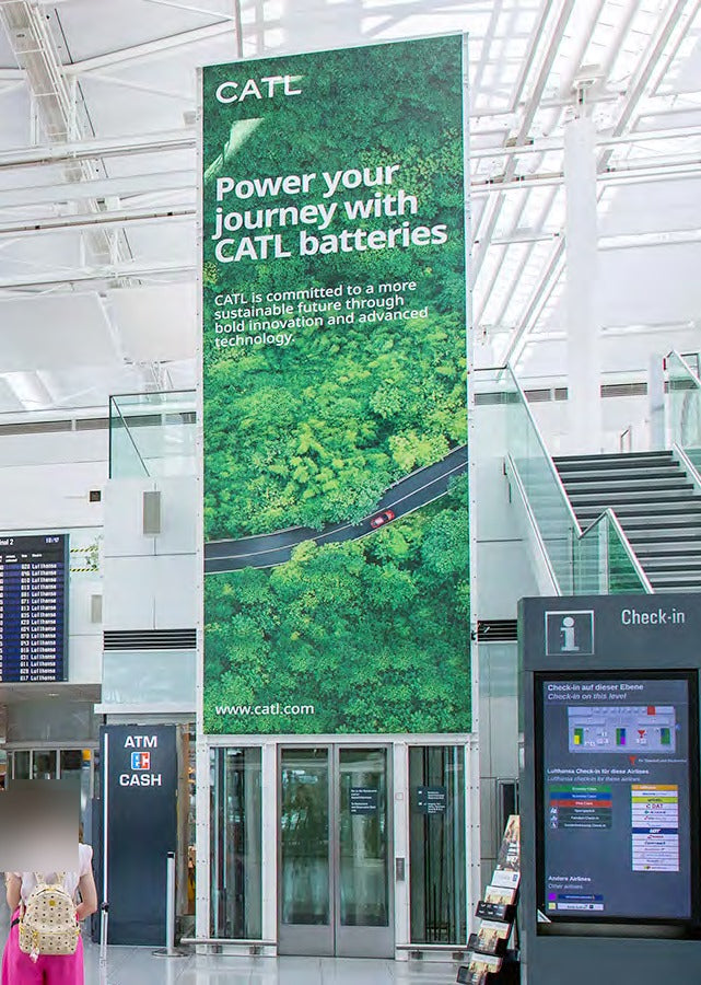 Elevator Branding, Terminal 2 Check-In Hall, Munich Airport