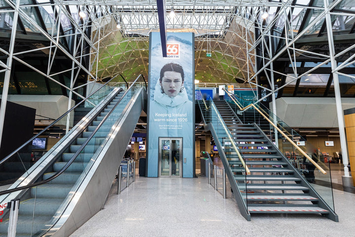 Elevator Wrap, Departure Hall, Keflavík Airport