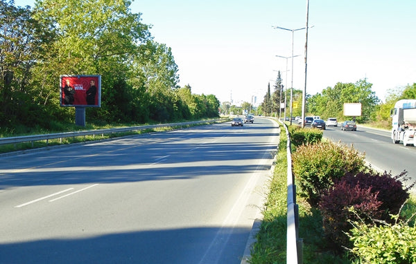 PIZA 4x3 Billboard, Todor Aleksandrov Blvd. - after crossroad to Meden Rudnik, Burgas, Bulgaria — image 2